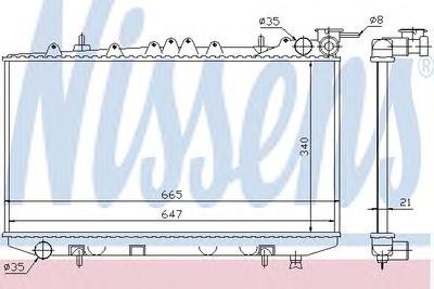 Радиатор, охлаждение двигателя NISSENS 62421