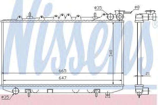 Радиатор, охлаждение двигателя NISSENS