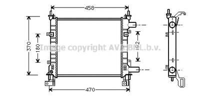 Радиатор, охлаждение двигателя AVA QUALITY COOLING FDA2260