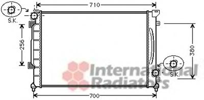 Радиатор, охлаждение двигателя VAN WEZEL 03002139