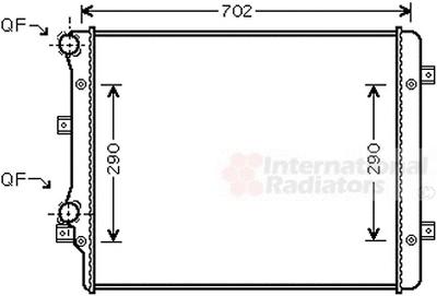 Радиатор, охлаждение двигателя VAN WEZEL 58002207