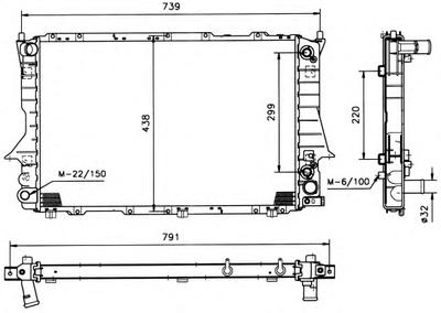 Радиатор, охлаждение двигателя NRF 51321
