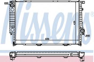 Радиатор, охлаждение двигателя NISSENS 60747A