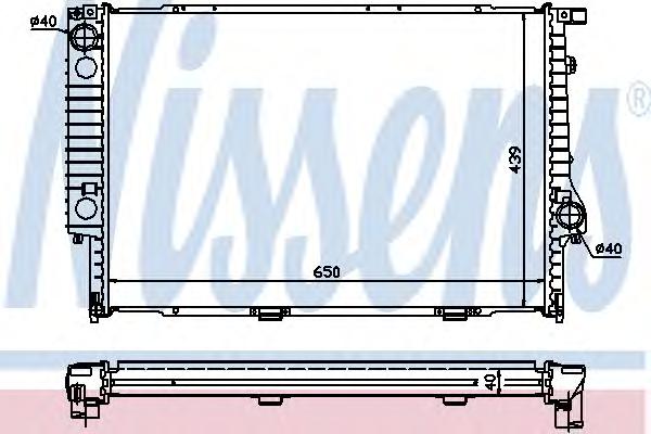 Радиатор, охлаждение двигателя NISSENS