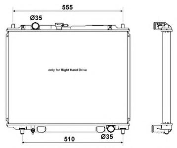 Радиатор, охлаждение двигателя NRF 53666