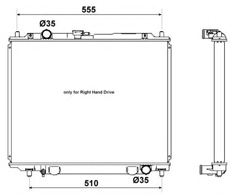 Радиатор, охлаждение двигателя NRF