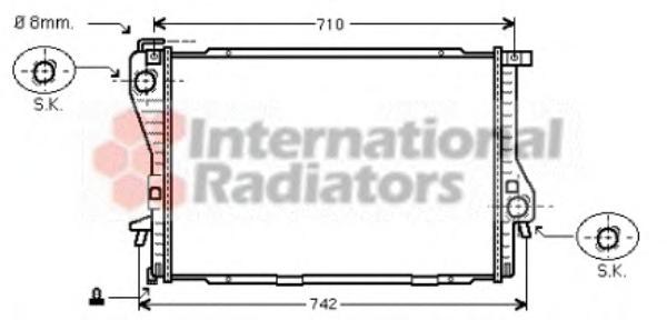 Радиатор, охлаждение двигателя VAN WEZEL