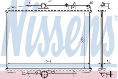 Радиатор, охлаждение двигателя NISSENS 61291A