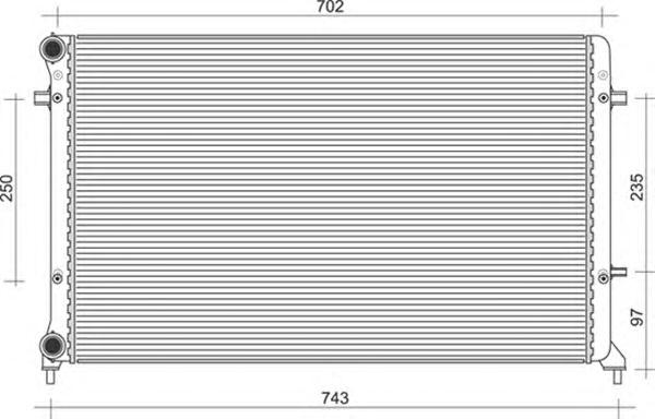 Радиатор, охлаждение двигателя MAGNETI MARELLI