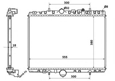 Радиатор, охлаждение двигателя NRF 58352