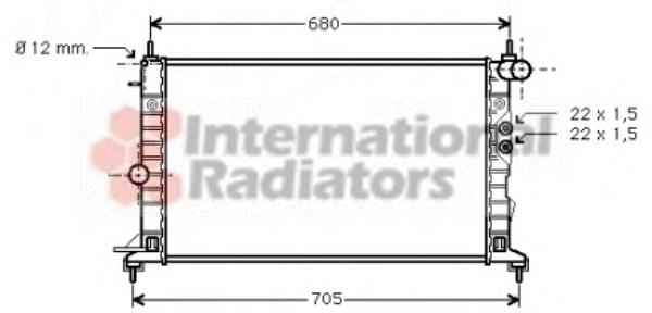 Радиатор, охлаждение двигателя VAN WEZEL