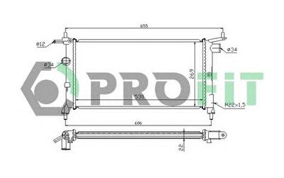 Радиатор, охлаждение двигателя PROFIT PR5018A2