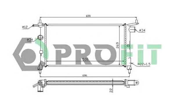 Радиатор, охлаждение двигателя PROFIT
