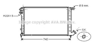 Радиатор, охлаждение двигателя AVA QUALITY COOLING CN2147