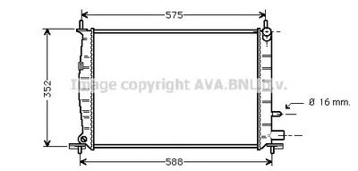 Радиатор, охлаждение двигателя AVA QUALITY COOLING FD2220