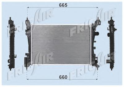 Радиатор, охлаждение двигателя FRIGAIR 01073101