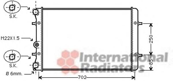 Радиатор, охлаждение двигателя VAN WEZEL