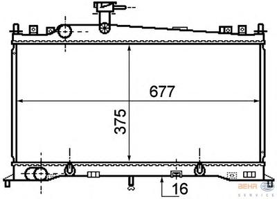 Радиатор, охлаждение двигателя HELLA 8MK376750271