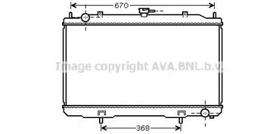 Радиатор, охлаждение двигателя AVA QUALITY COOLING DN2324
