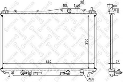 Радиатор, охлаждение двигателя STELLOX 1025172SX