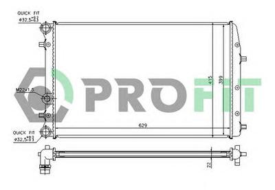 Радиатор, охлаждение двигателя PROFIT PR6402A2