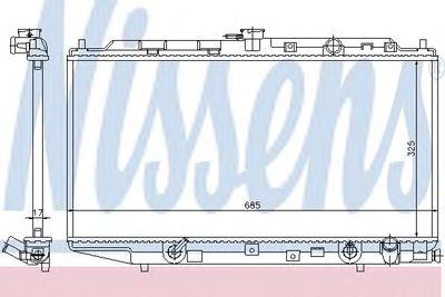 Радиатор, охлаждение двигателя NISSENS 622551