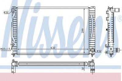 Радиатор, охлаждение двигателя NISSENS 60496
