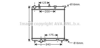 Радиатор, охлаждение двигателя AVA QUALITY COOLING PE2289