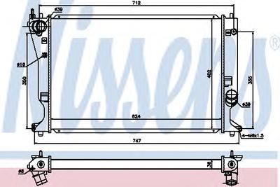 Радиатор, охлаждение двигателя NISSENS 64695