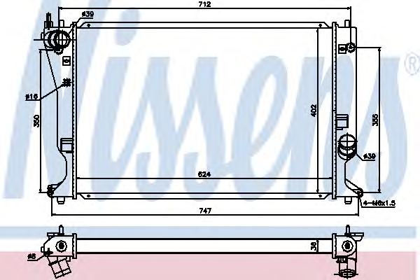 Радиатор, охлаждение двигателя NISSENS