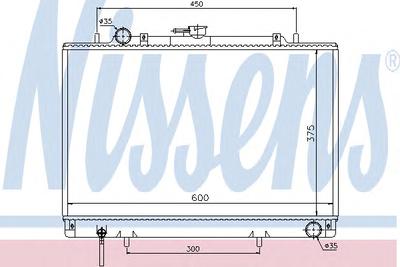 Радиатор, охлаждение двигателя NISSENS 62809