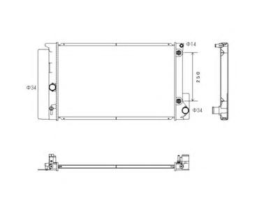 Радиатор, охлаждение двигателя NRF 53766