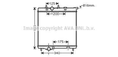 Радиатор, охлаждение двигателя AVA QUALITY COOLING PEA2298