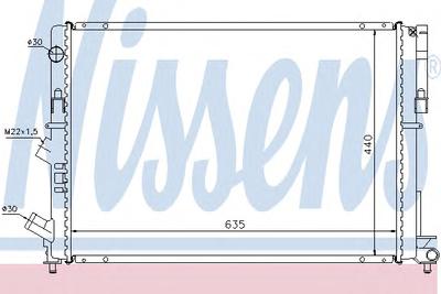 Радиатор, охлаждение двигателя NISSENS 63838