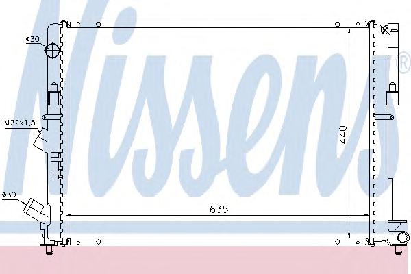 Радиатор, охлаждение двигателя NISSENS