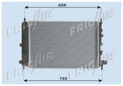 Радиатор, охлаждение двигателя FRIGAIR 01053047
