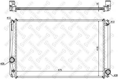 Радиатор, охлаждение двигателя STELLOX 1026325SX