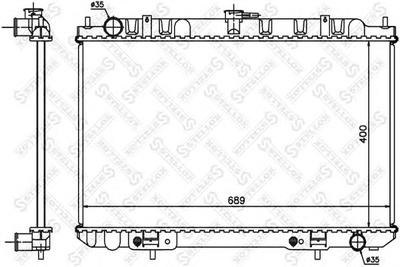 Радиатор, охлаждение двигателя STELLOX 1025397SX