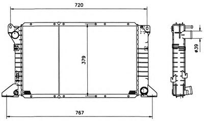 Радиатор, охлаждение двигателя NRF 517373