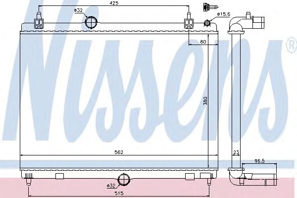 Радиатор, охлаждение двигателя NISSENS