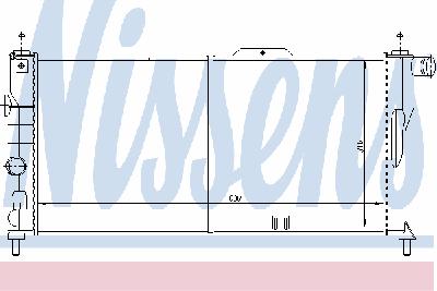 Радиатор, охлаждение двигателя NISSENS 63273