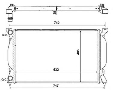 Радиатор, охлаждение двигателя NRF 50539