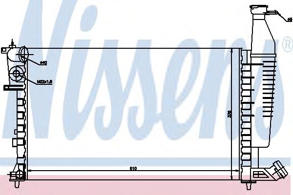 Радиатор, охлаждение двигателя NISSENS