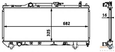 Радиатор, охлаждение двигателя HELLA 8MK376718461