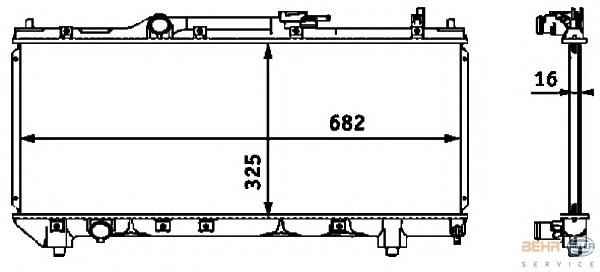 Радиатор, охлаждение двигателя HELLA
