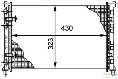 Радиатор, охлаждение двигателя HELLA 8MK376712081