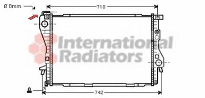 Радиатор, охлаждение двигателя VAN WEZEL 06002170