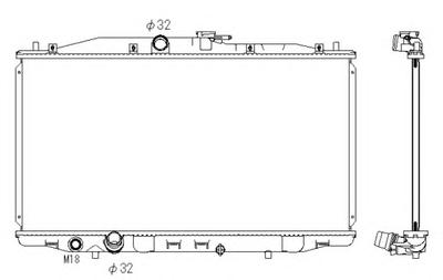 Радиатор, охлаждение двигателя NRF 53392