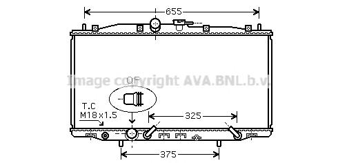Радиатор, охлаждение двигателя AVA QUALITY COOLING