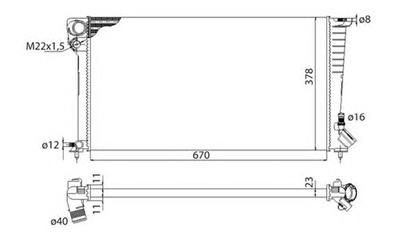 Радиатор, охлаждение двигателя MAGNETI MARELLI 350213118503